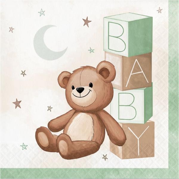 16 Pack Teddy Bear Luncheon Napkins