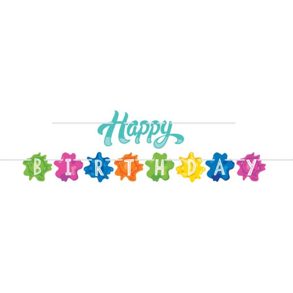 2 Pack Paint Splatter Ribbom Banner