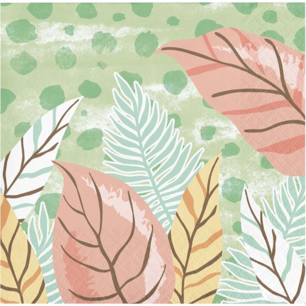 16 Pack Safari Baby Beverage Napkin