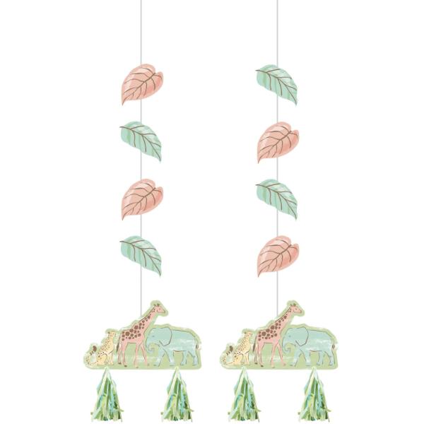 2 Pack Safari Baby Hanging Cutouts
