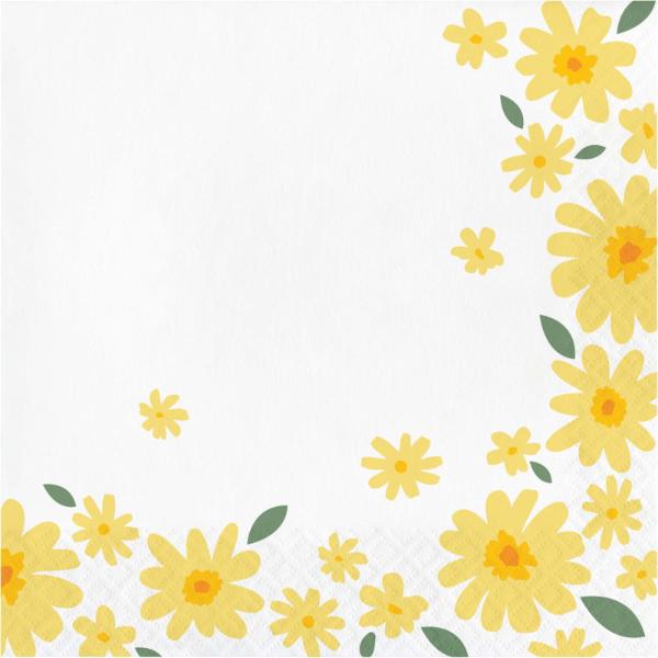 16 Pack Sweet Daisy Lunch Napkin