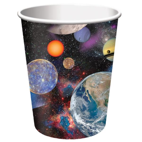 8 Pack Space Blast Paper Cups - 266ml