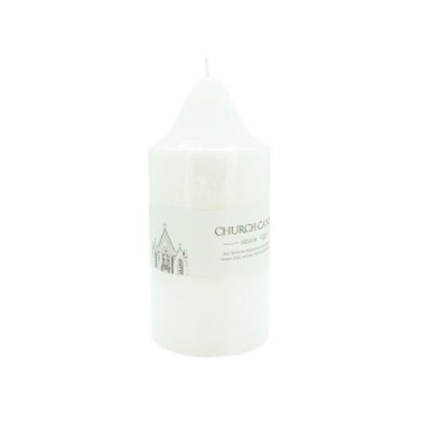 White Candle Pillar - 9cm x 20cm