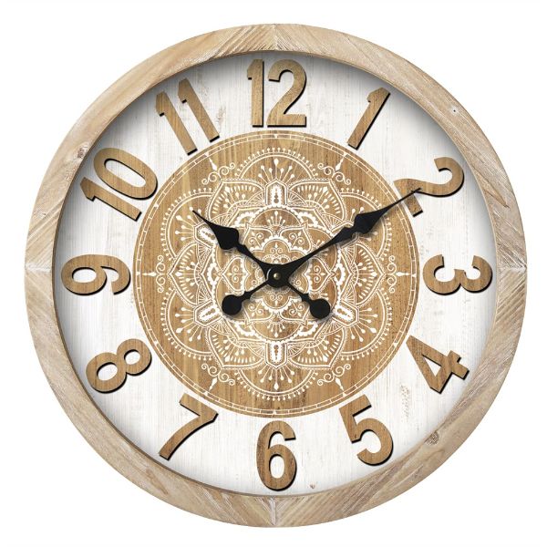 Wooden Mandala Clock - 60cm
