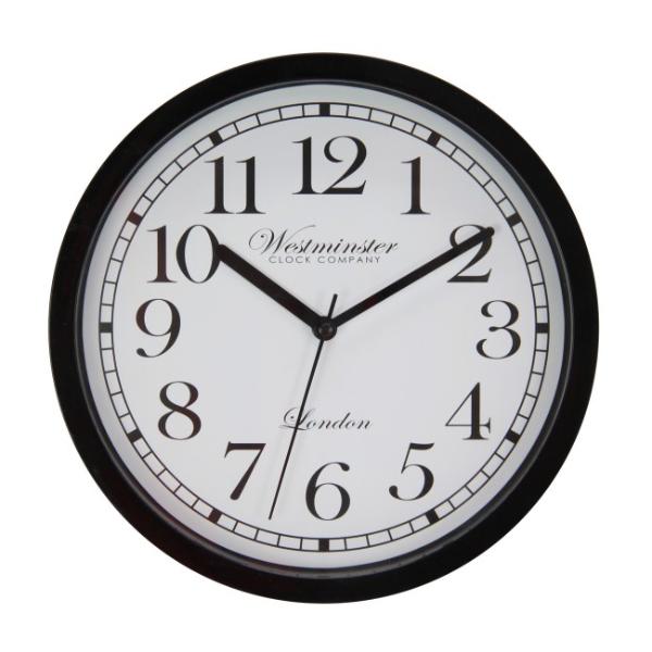 Small Black Wall Clock - 22cm