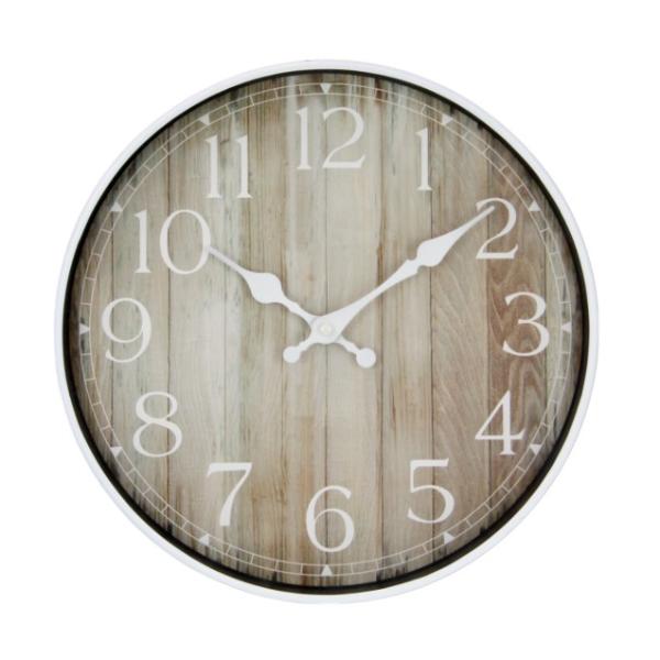 Natural Timber Look Clock - 29cm x 29cm