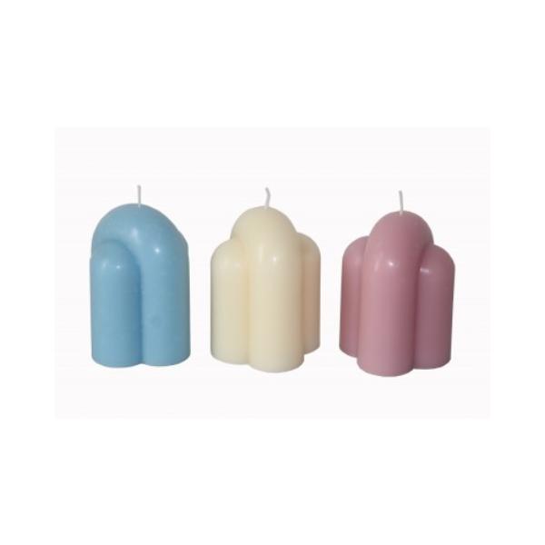 Coloured Pillar Candle - 8cm x 8cm x 10cm