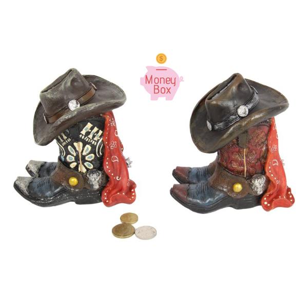 Cowboy Boot Money Box - 16cm