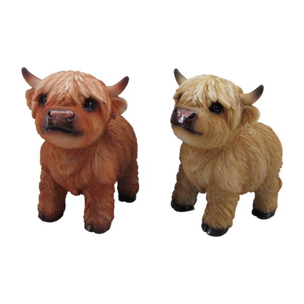 Cute Standing Highland Cow - 16cm