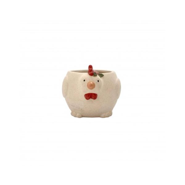 Ceramic Chicken Pot - 12.5cm x 16cm x 11cm