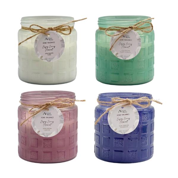 Scented Candle In Glass Jar - 11cm x 12cm