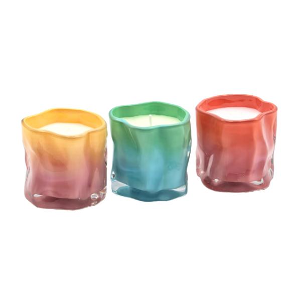 Assorted Scented Quirky Glass Jar Candle - 8.8cm x 8.1cm