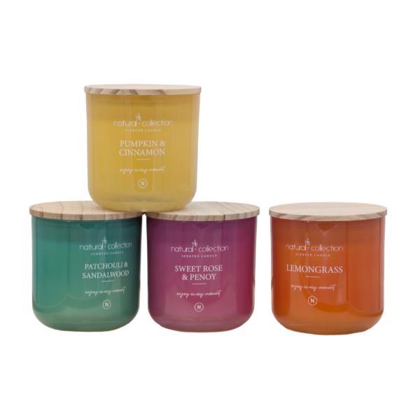 Colourful Glass Jar Candle With Lid - 10cm x 10cm