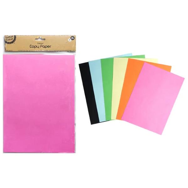 20 Pack A4 Colour Copy Paper - 21cm x 29.7cm