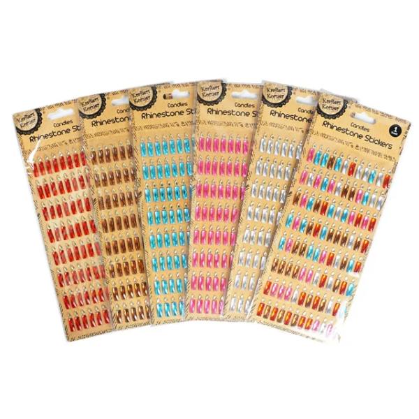 Candles Rhinestone Stickers - 20cm x 0.5cm