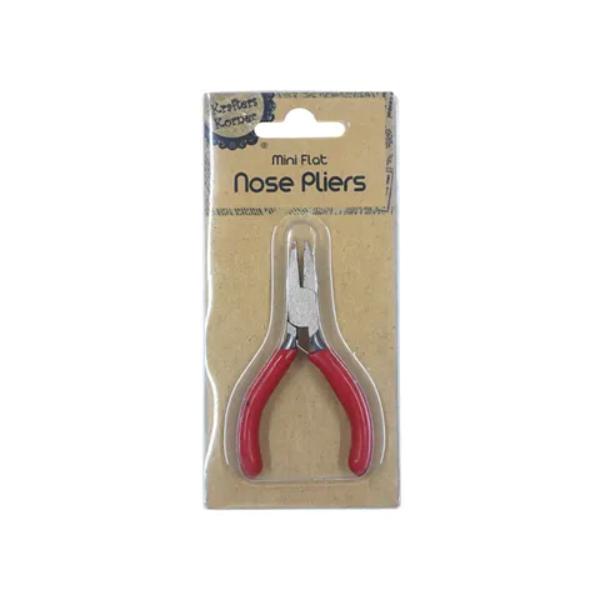Red Mini Flat Nose Piler - 8cm x 5cm