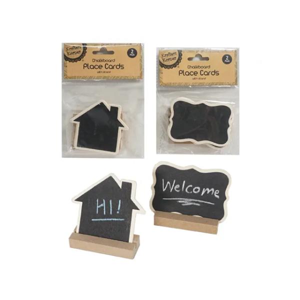 Black Chalkboard Place Card With Stand