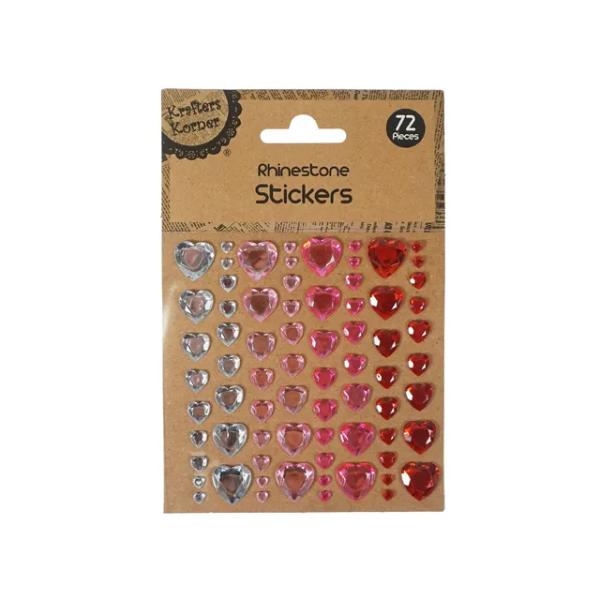 72 Pack Rhinestone Stickers