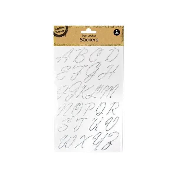 26 Pack Gem Letter Stickers