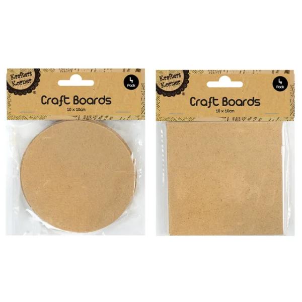 4 Pack Craft Boards - 10cm x 10cm