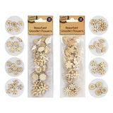 Load image into Gallery viewer, 40 Pack Assorted Natural Wooden Flowers