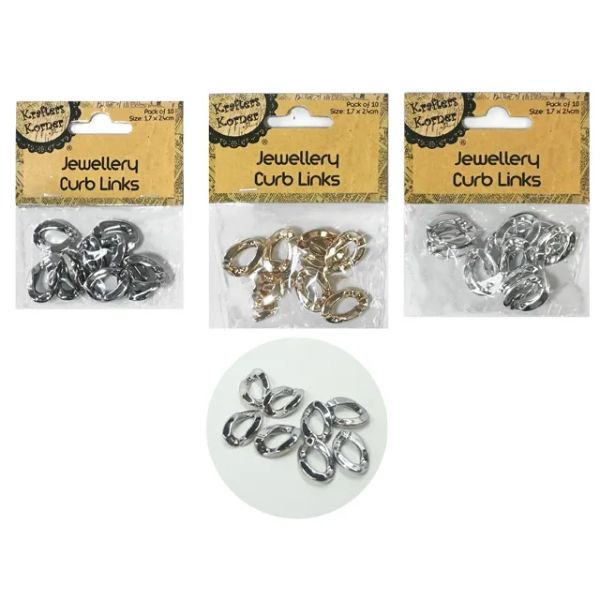 10 Pack Jewellery Curb Links
