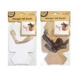 Load image into Gallery viewer, 3 Pack Hexagon Gift Box With Ribbon - 8.5cm x 7.5cm x 5.5cm