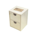 Load image into Gallery viewer, Natural Wooden 2 Tier Drawer - 8cm x 7.4cm x 11cm