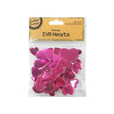 Load image into Gallery viewer, 60 Pack Pink Adhesive Eva Hearts - 3.8cm, 2.6cm, 2cm