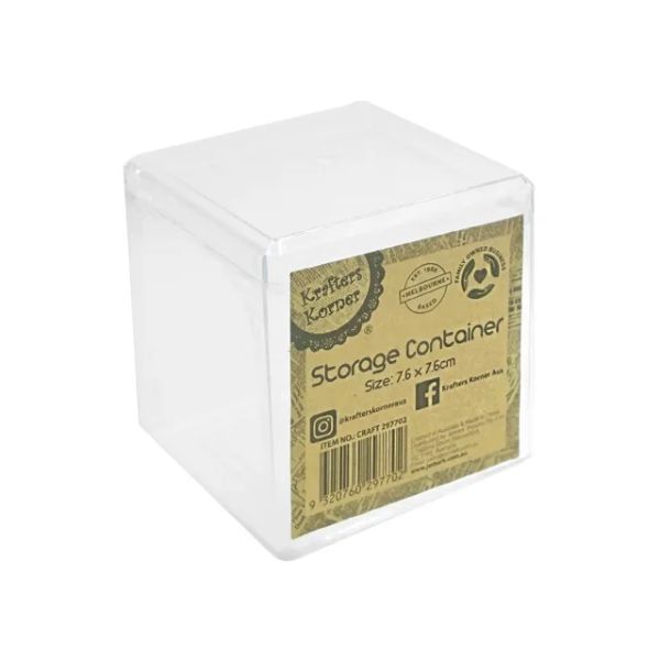 Clear Craft Storage Container - 7.6cm x 7.9cm