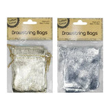 Load image into Gallery viewer, Small Metallic Draw String Bags - 7cm x 9cm