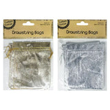 Load image into Gallery viewer, Medium Metallic Draw String Bags - 9.5cm x 11cm