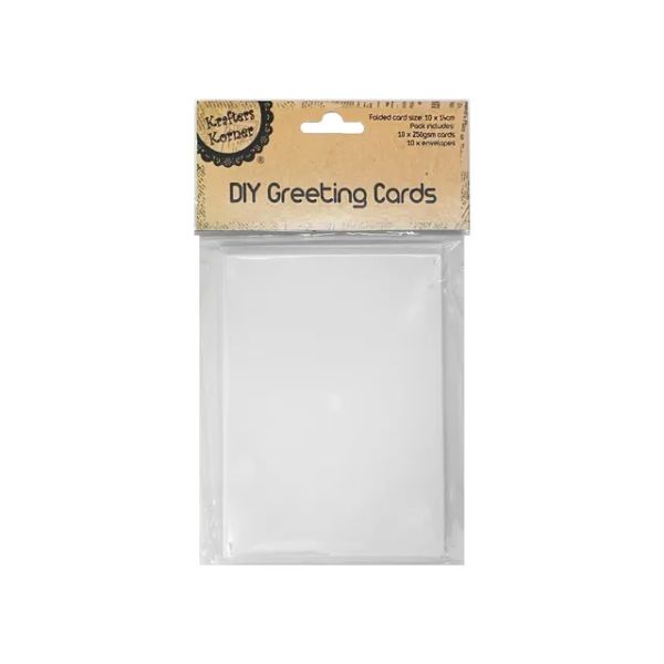 10 Pack DIY Greeting Cards - 10.4cm x 14.5cm