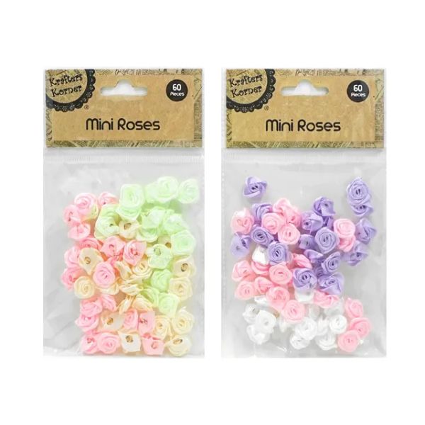60 Pack Mini Craft Roses