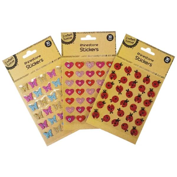 Assorted Gem Centered Stickers