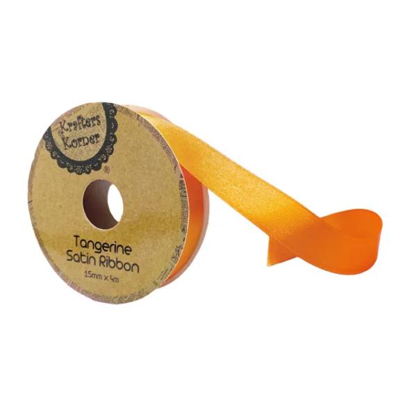 Satin Tangerin Ribbon - 400cm x 1.5cm