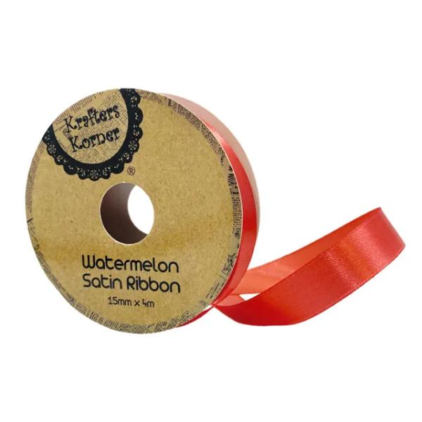 Satin Watermelon Ribbon - 1.5cm x 400cm