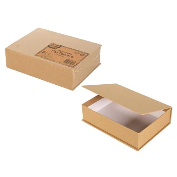 Small Paper Mache Flip Top Box - 18cm x 13cm x 5cm