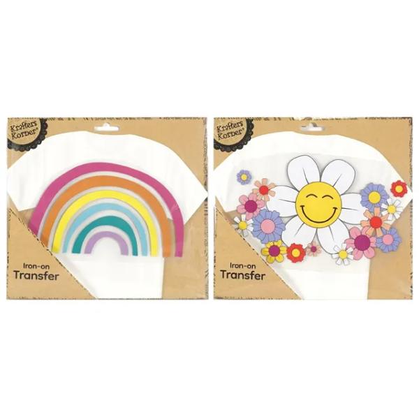 Iron On Transfer Rainbow Flower