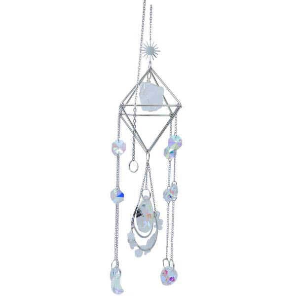Crystal Pyramid Rock Quartz Sun Catcher