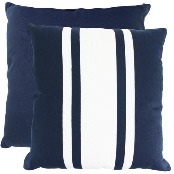 Navy Gambit Linen Cushion - 50cm x 50cm