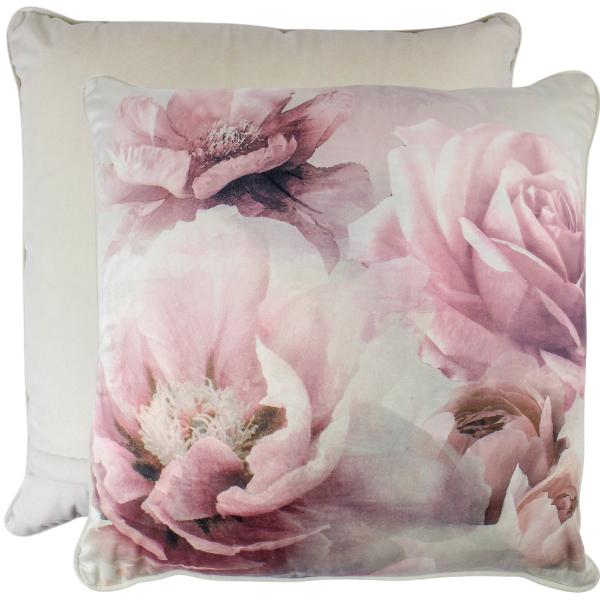 Rose And Shine Velvet Cushion - 50cm x 50cm