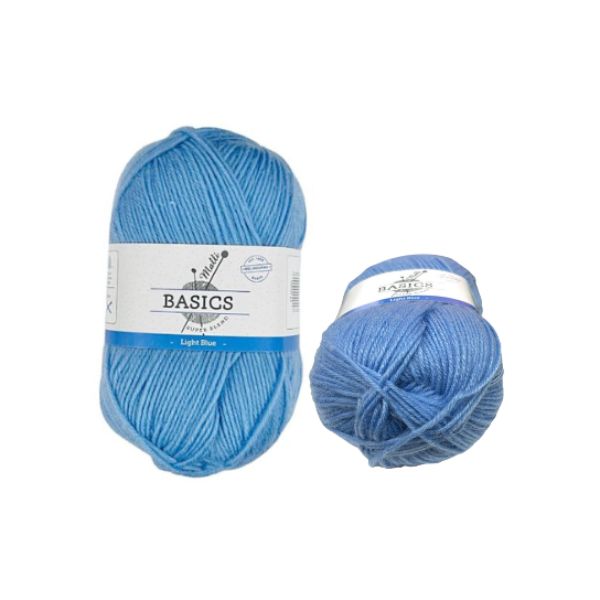Light Blue Basic Super Blend Yarn - 100g