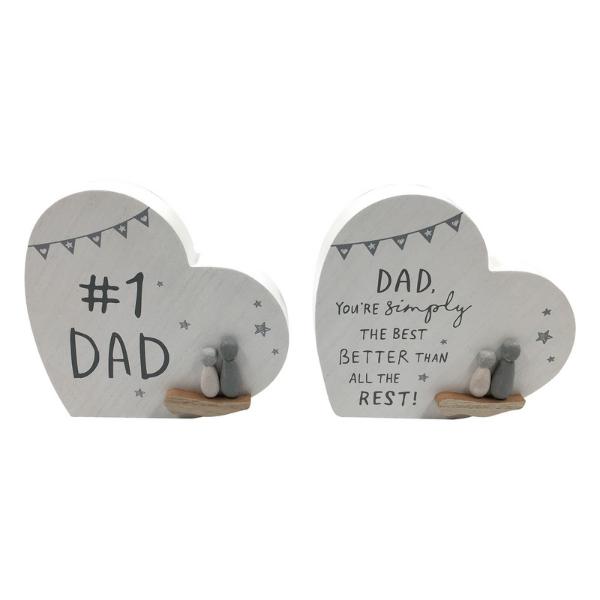 Heart With Dad Wording - 17cm