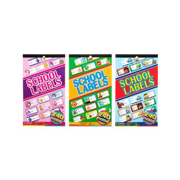 School Book Sticker Labels