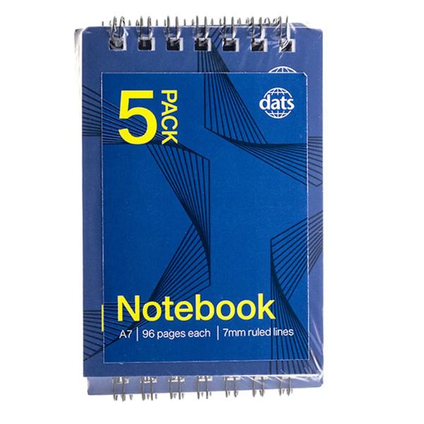 5 Pack A7 Notebook