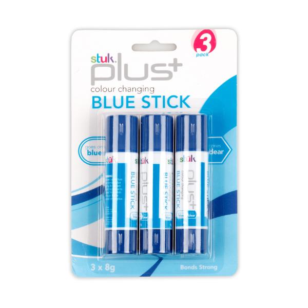 3 Pack Blue To Clear Glue Stick