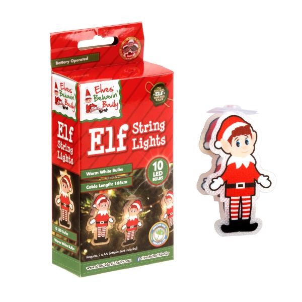 10 Christmas Elf String Led Bulbs Light - 165cm