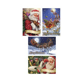 Load image into Gallery viewer, Christmas Santa Design With Metallic Highlights Greeting Cards - 1cm x 17.5cm