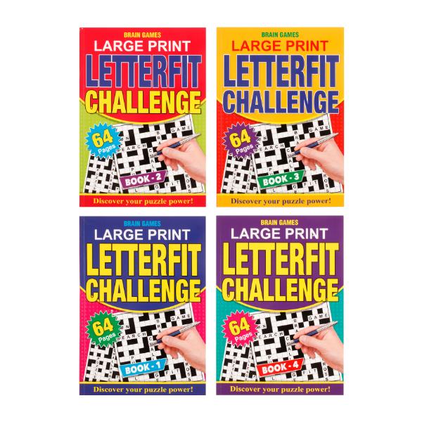 A4 Large Print Letter Fit Challenge Bran Games - 64 Pages